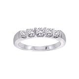 Sterling Silver 1 ct. Cubic Zirconia Wedding Band