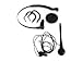 Plantronics CHS142N-SM2 Headset DECT für Siemens Gigaset SL1 / SL74 / S44 / SL44 mit Rufannahme-Taste