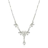 1928 Jewelry Silver-Tone Crystal Teardrop Necklace ~ 1928 Jewelry Company