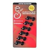 Grover 205BC6 Mini Rotomatic Guitar Tuners (Black Chrome) (Set of 6/Inline)