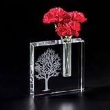 TREE OF LIFE CRYSTAL BLOCK BUD VASE