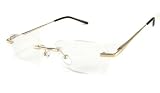 Asset Eyewear Full Readers (Men) Reading Glasses - R2955 - Rimless Shiny Gold