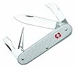 Pioneer Rancher- Ribbed Silver Alox Knife - Knives - Swiss Style