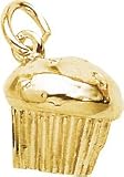 Muffin Charm, Gold Plated Silver