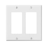 2-Gang Decora Duplex Wallplate, White, 80409-W
