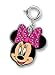 Licensed Disney  Minnie Mouse Reversible Charm with Pink Austrian Crystals
