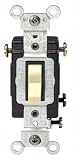 Leviton 3-Way Lighted Grounding Ac Quiet Toggle Switch (836-05503-LHI)