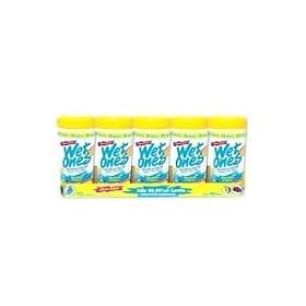 Wet Ones Citrus Scent Antibacterial Hand Wipes, 48 Count Canister 5 Pack (Five Total Canisters)