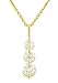 Ladies Past, Present and Future Three ( 3 ) Stone Round 2 prong Diamond Pendant (Snowman Style) on Cable Chain Diamond 1.02cttw Ij/si3
