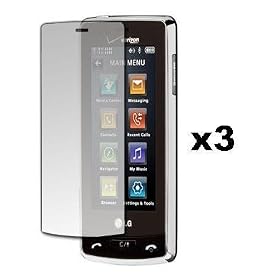 3 Pack of Premium Reusable LCD Screen Protector for LG Versa VX9600