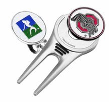 Ohio State Buckeyes Divot Tool Hat Clip With Golf Ball Marker Of 2)