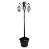 31TJLPWB1zL. SL160  Sunergy Solar Powered 6.5 Lamp Post w/ 3 Lanterns and Planter