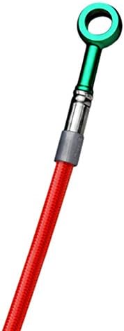 Spiegler S-KA0020-NRED-GRN Kawasaki GPZ 550 Rear Brake Line Kit (orig. ) Line: Neon Red/Fitting: Green