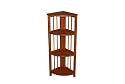 Yu Shan 4 Shelf Corner Bookcase, Honey Oak