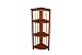 Yu Shan 4 Shelf Corner Bookcase, Honey Oak