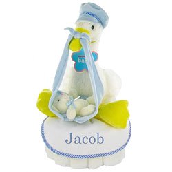 <br />Stork Nest 1-Tier Diaper Cake - B