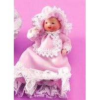 <b>Porcelaine Baby Girl Doll - Dollhouse Miniature</b>