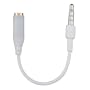 3.5mm Headphone Adapter for Apple iPhone Recessed Jack, 3.5mm, White