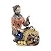 Asian maiden statue tending chicken and Chinese maiden statue teacher