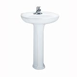 American Standard 0115.411.020 Colony 21-Inch Pedestal Top and Leg with 4-Inch Centerset Holes, White