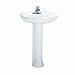 American Standard 0115.411.020 Colony 21-Inch Pedestal Top and Leg with 4-Inch Centerset Holes, White