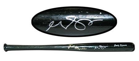 Black Mini-Bat (serial-numbered to 50) signed by Cleveland Indians Grady Sizemore - Autographed MLB Bats