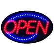 Ultra Bright LED Neon Light Open Sign Oval Style Premium Design Larger Size 22L x 13W x 1H with Power On/off and Animation On/off Switchs By E Onsale U30