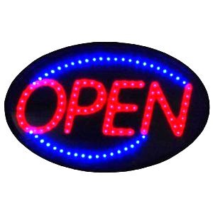 Ultra Bright LED Neon Light Open Sign Oval Style Premium Design Larger Size 22
