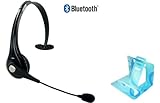 IMAGE OF Vibro Brand UNIVERSAL Over The Head Bluetooth Boom MONO (single earbud) Headset Wireless Headphone with Microphone for Verizon Motorola Droid Bionic XT865 (Comes with FREE Universal Phone Stand)
