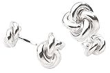Sterling Silver Knot Pattern Cuff Links