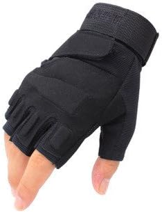 Army fans outdoor gear mountain bike riding gloves special forces fighting sports and fitness gloves tactical Cycling gloves Half-finger Fingerless Hunting Riding Cycling Glovesgloves (black) (Large)