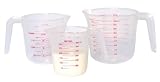Kitchen Craft Plastic Measuring Jugs- set of three