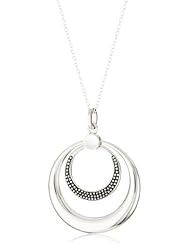 Argento Vivo "Lunar" Sterling Silver Round Oxi Beaded Pendant Necklace