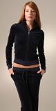 JUICY COUTURE Velour - Juicy Couture Basic Velour Track Jacket PECK Navy (2007 Arrival)
