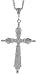 Sterling Silver 3 3/8 (86 mm) Diamond Cut Cross Pendant