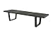 Contemporary Nelson Style Black Wooden Bench