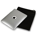 APPLE IPAD 3 PC EXECUTIVE ACCESSORY PACK - SILVER GLOSSY BACK COVER  CASE, SCREEN PROTECTOR, BLACK POUCH PART OF THE QUBITS ACCESSORIES  RANGE
