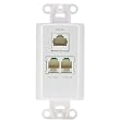 White Data/Telephone Wall Plates