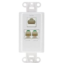 White Data/Telephone Wall Plates