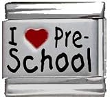Clearly Charming I Heart Preschool Red Heart Laser Italian Charm