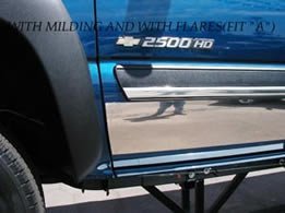 Willmore Stainless Rocker Panels - Vehicle HAS Fender Flares, . Dodge Reg. Cab Long Bed (W/O Molding) (Fit)BL (Pcs)10 (Width)8 3/8 2002 - 2007