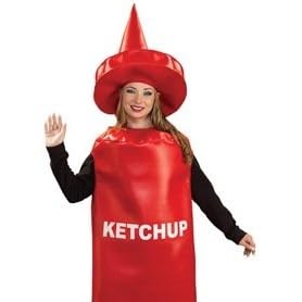 Funny Adult Ketchup Bottle Couples Halloween Costume Adult Standard