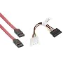 1X SATA POWER ADAPTER CABLE AND 1X SATA DATA CABLE