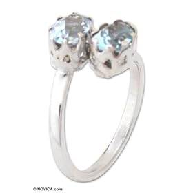 Topaz ring, 'Enchanted Blue' 7.0 (US Ring Size) by NOVICA