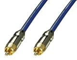 AV Cable - Phono Male to Phono Male, 75 Ohm, Premium Gold, 5m