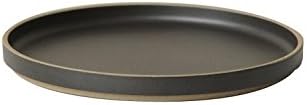 Hasami Porcelain Plate (Lid) Set of 2 Black 7.1/3 x 7/8 (HPB003)