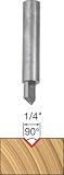Freud 20-100 1/4-Inch Diameter 90-Degree V-Grooving Router Bit with 1/4-Inch Shank