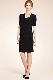 Twiggy for MS Woman Cowl Neck Drape Dress