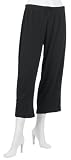 Russell Women's 1X1 Rib Capri Pant,Blackness,Small