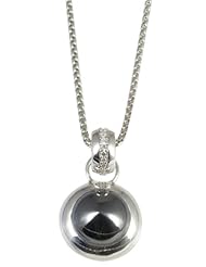 Merii Sterling Silver Cubic Zirconia & Hematite 45cm Drop Necklace